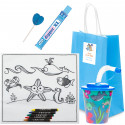 Set infantile marino di bluey e bingo con caramelle