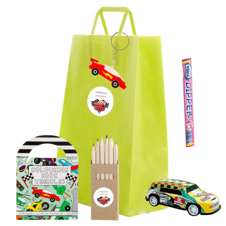 Cars pacchetto infantile personalizzato per gli invitati bambini