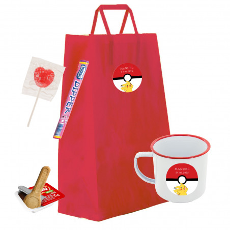 Regalo infantile personalizzato di pokemon con tazza e dolci