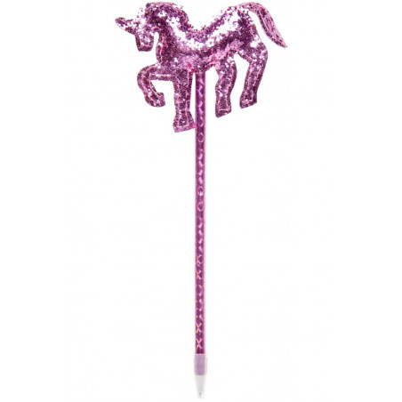 Penna unicorno con glitter