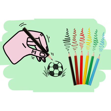 Matite colorate astuccio calcio