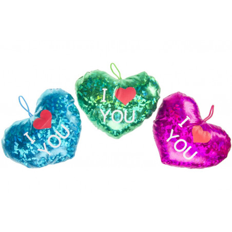 Cuore di peluche metallico