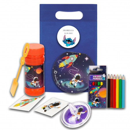 Stitch borsa con regali per bambini spaziale