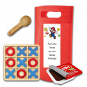 Mario bros gioco del tris con nocilla e biscotto