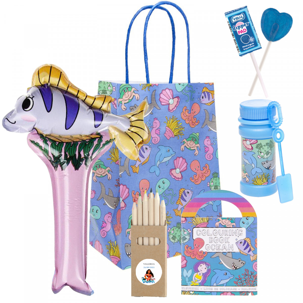 Vaiana moana borsa regalo con regali per bambini