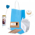 Borsa blu di Frozen con regali a tema infantile