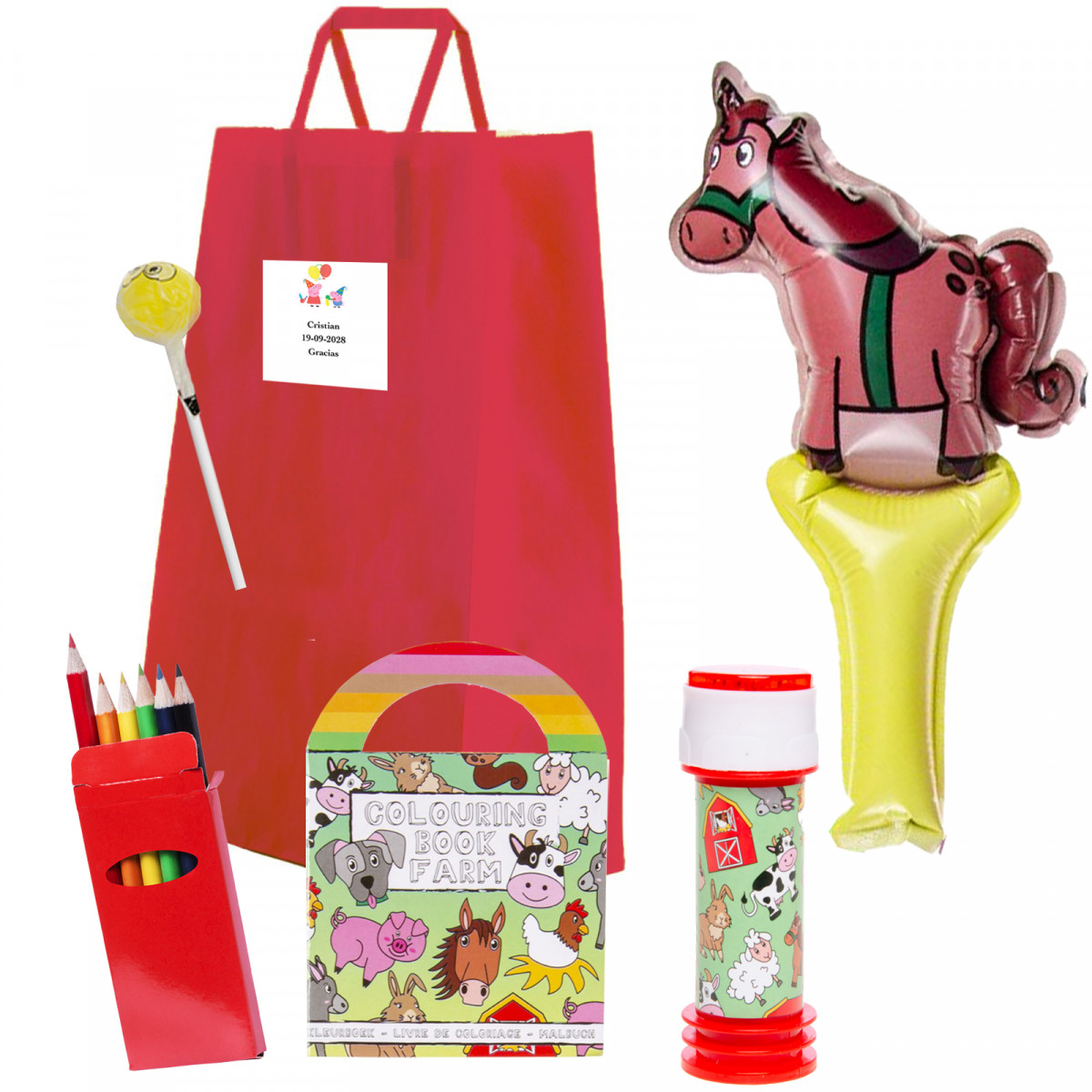 Peppa Pig borsa con libro da colorare, matite e giochi