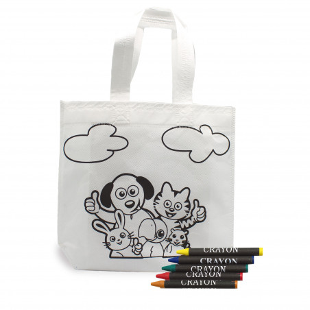 Puzzle geometrico Disney con pompetta e borsa da colorare