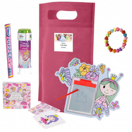 Pacchetto principesse con lavagna magica, bolle di sapone e dolci
