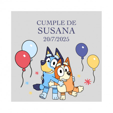 Pack personalizzato di Bluey e Bingo ideale per celebrazioni infantili