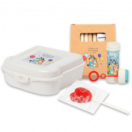 Pack personalizzato di Bluey e Bingo ideale per celebrazioni infantili