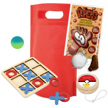 Dettagli Pokemon per gli ospiti con giochi in legno e dolciumi