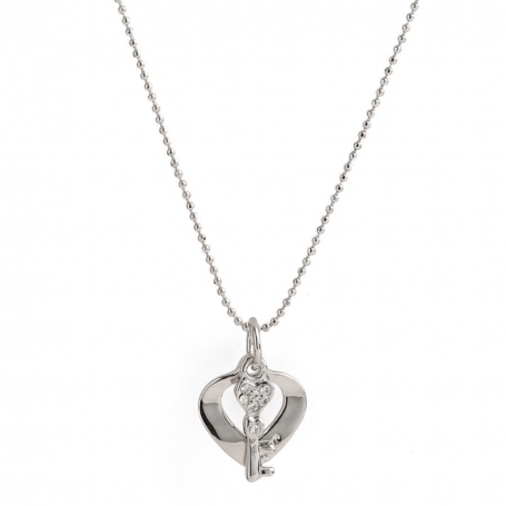 Ciondolo a forma di cuore e chiave