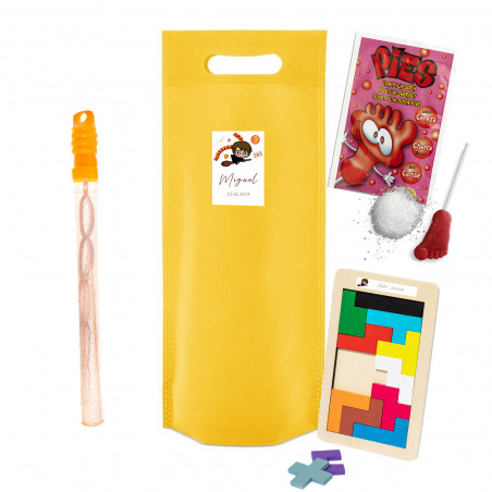 Harry Potter borsa con puzzle tetris pompero e dolcetti