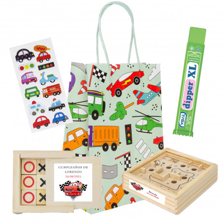 Cars pack con gioco 3 in fila e labirinto personalizzati