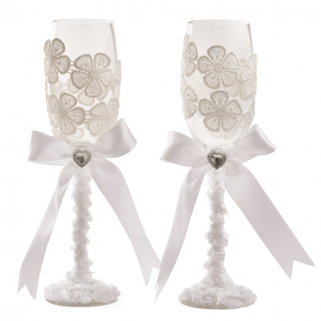 Coppe da matrimonio decorate