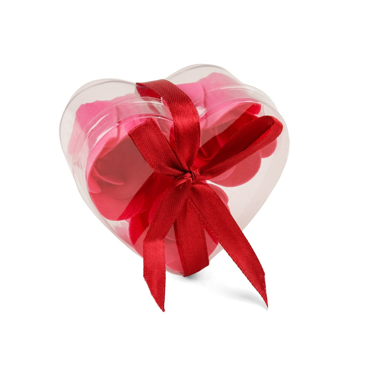 Rose di sapone in un astuccio a forma di cuore: un dettaglio romantico ed elegante