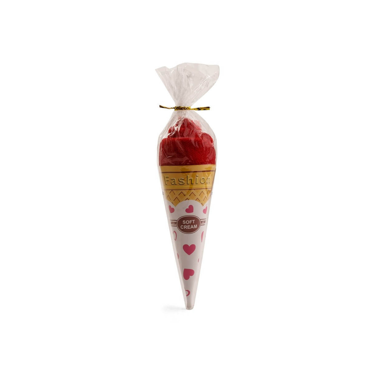 Asciugamani a forma di gelato rosso passione
