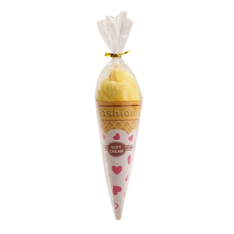 Asciugamani a forma di gelato alla vaniglia