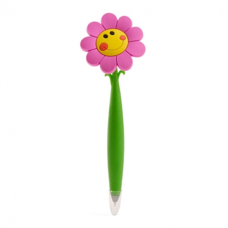Penna dalla forma divertente per regalo, a forma di fiore con faccina sorridente