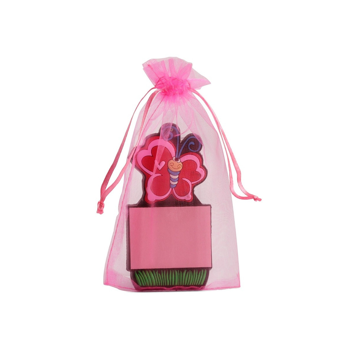 Immagine con taccuino in busta di organza