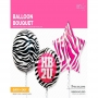 Bouquet di Palloncini Metallici Zebra Decorazione Originale per Compleanni