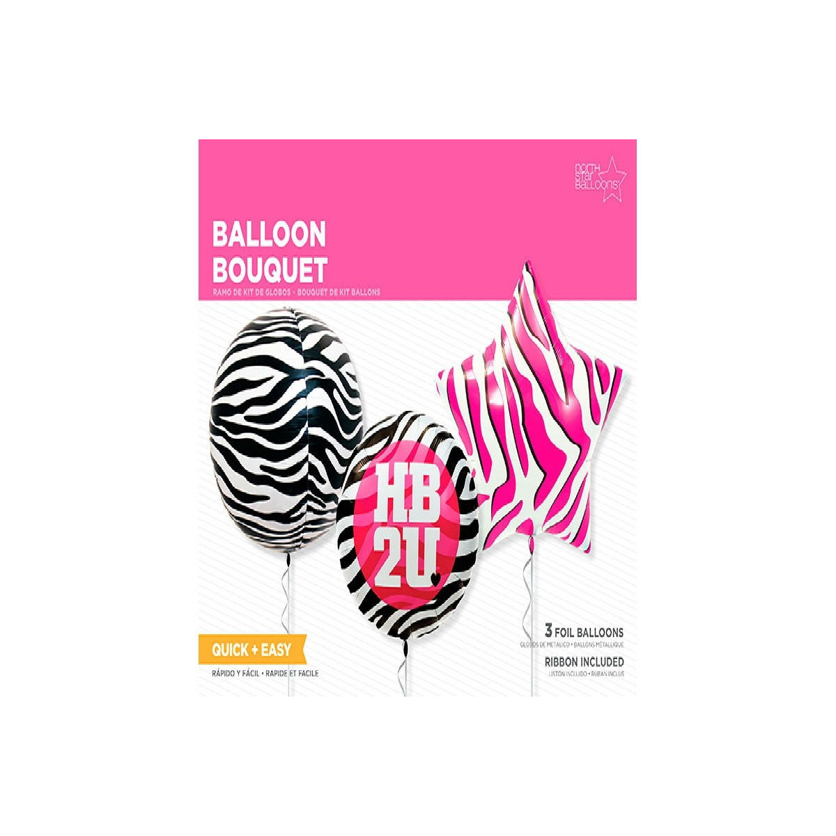 Bouquet di Palloncini Metallici Zebra Decorazione Originale per Compleanni