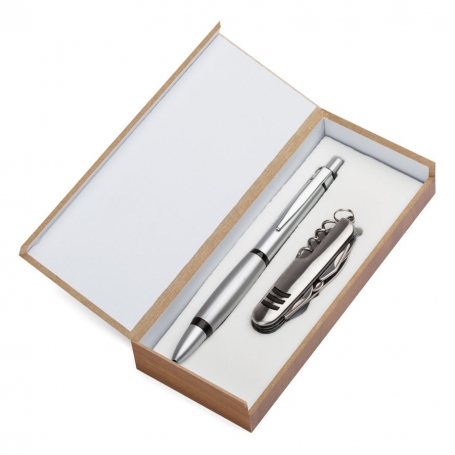 Set penna e coltello in scatola