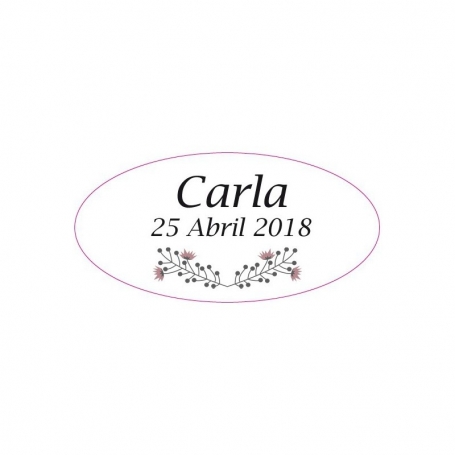 Specchio con adesivo bambina comunione e penna rossetto in scatola di cartone con manici personalizzata con adesivo