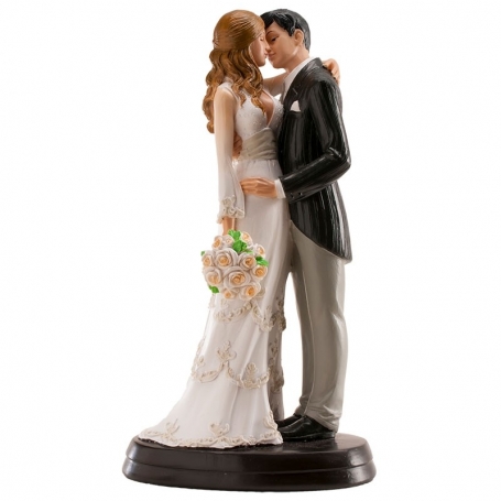 Figure sposi eleganti per torta nuziale
