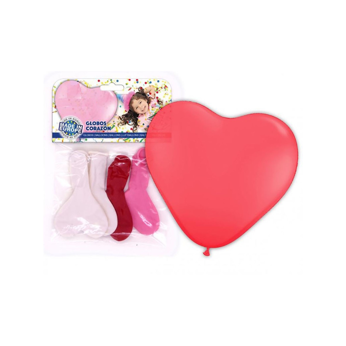 Pacchetto di palloncini a forma di cuore