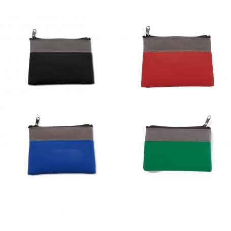 Portafoglio bicolore con zip Design moderno e pratico in vari colori
