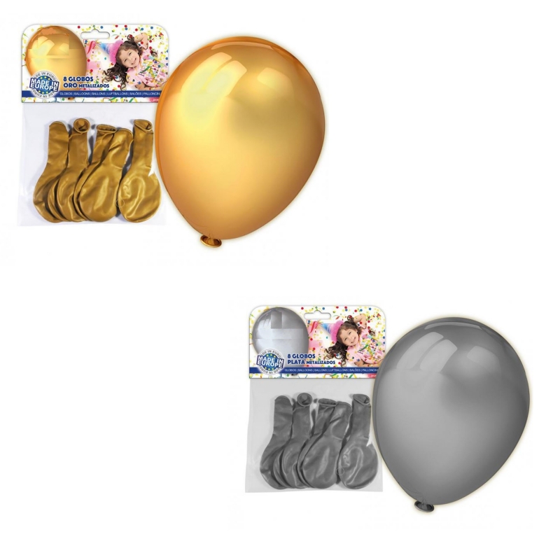 Palloncini Lattice Metallizzati '4' Per 4° Compleanno - Amscan, Confezione Da 6, 27,5 Cm