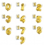 Globos di numeri metallici