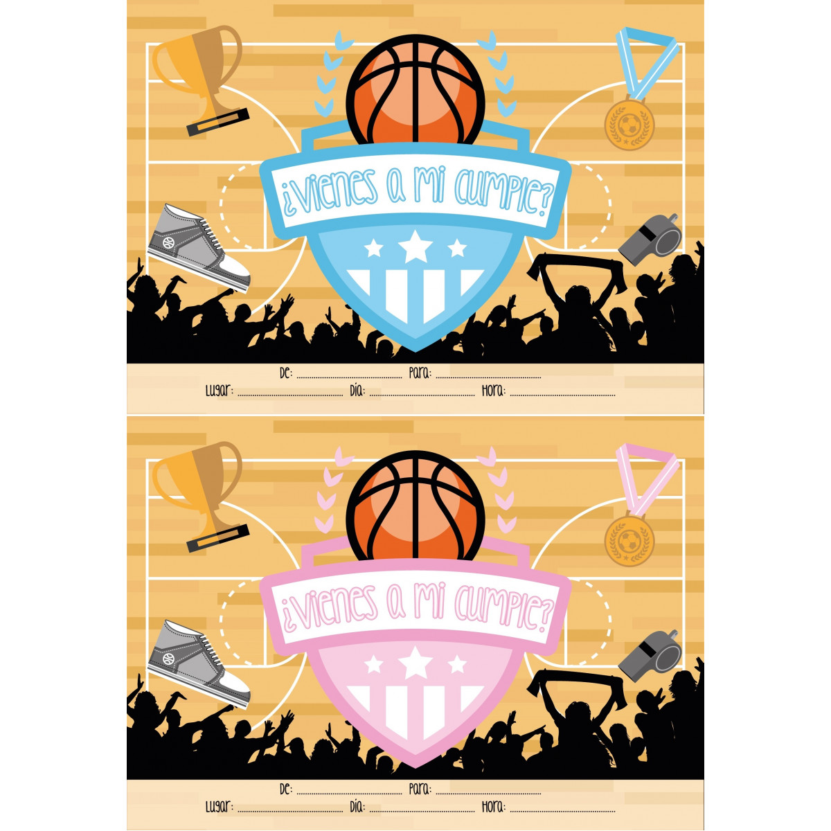 Invito di compleanno di basket