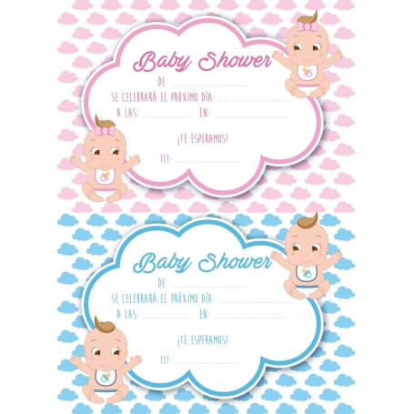 Inviti per il baby shower di gemelli