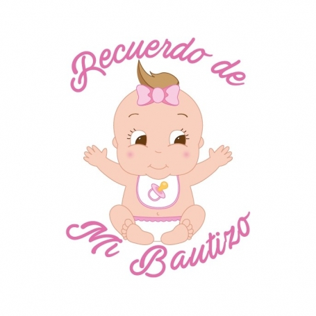 Etichette adesive battesimo bambina
