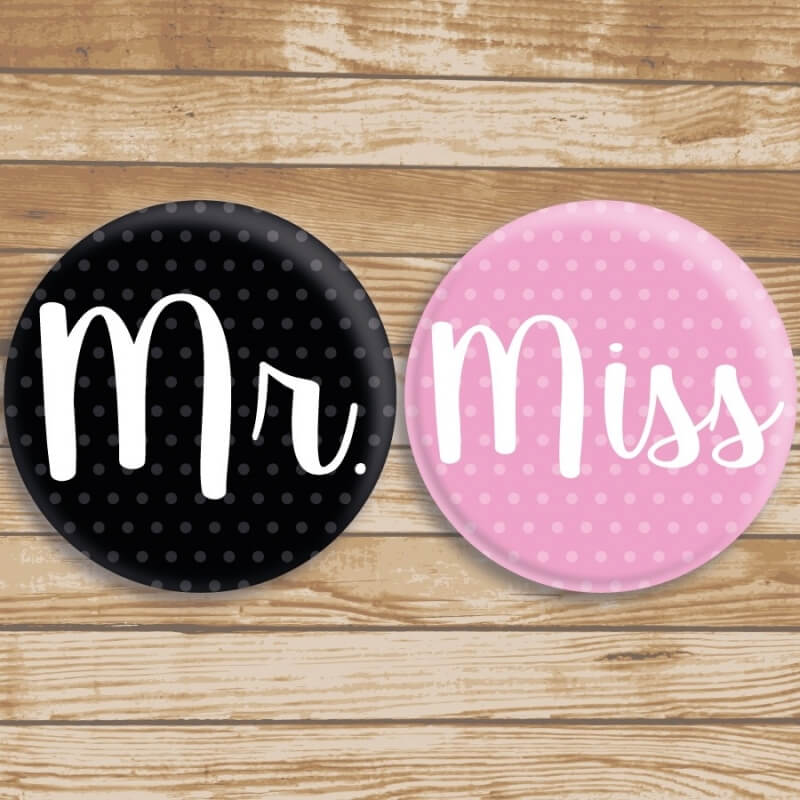 Chapas originali miss e mr