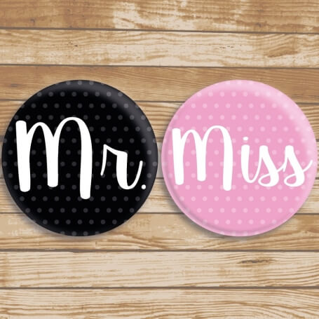 Chapas originali miss e mr