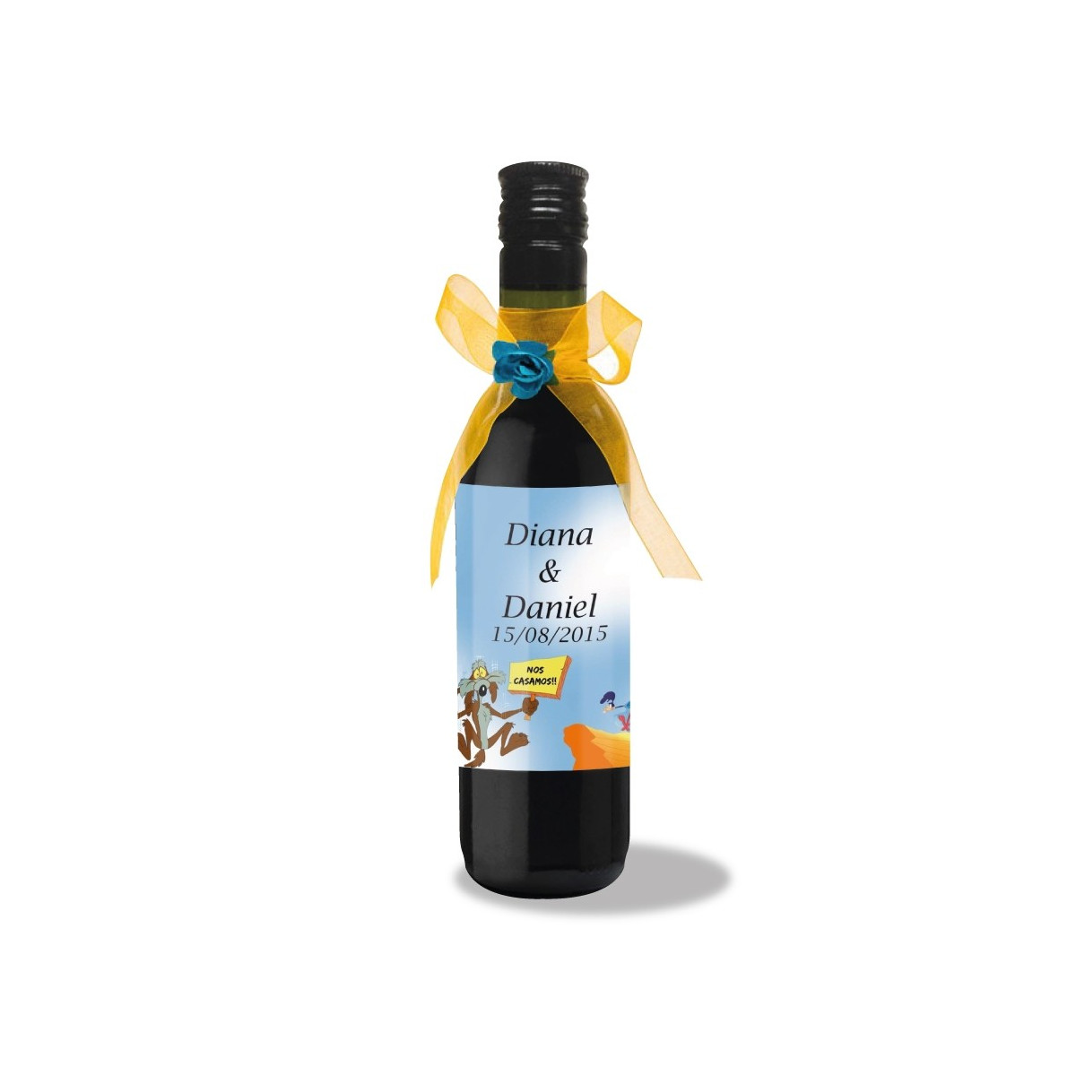 Bottiglia di vino con etichetta personalizzata