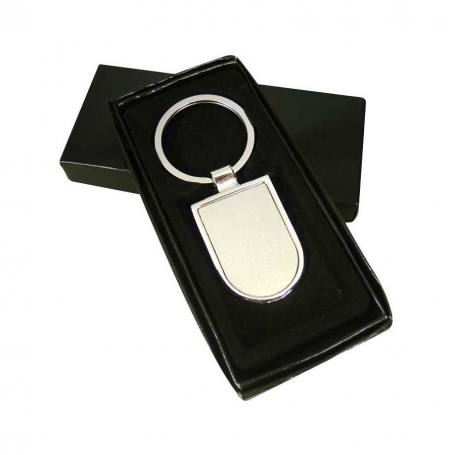 Portachiavi argentato per ospiti personalizzato con incisione laser