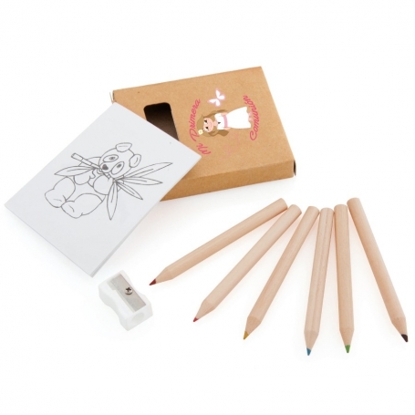 Set da colorare per la comunione di una bambina