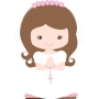 Cera per comunione personalizzata per bambina