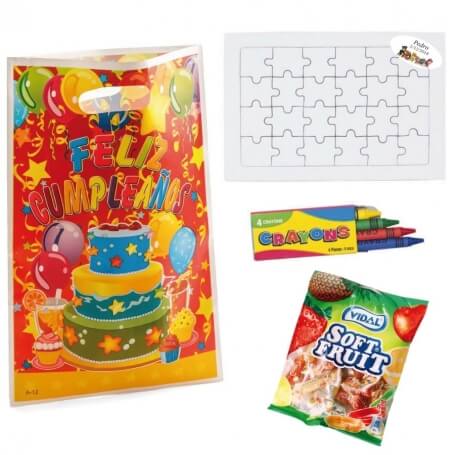 Puzzle con caramelle per compleanno personalizzato