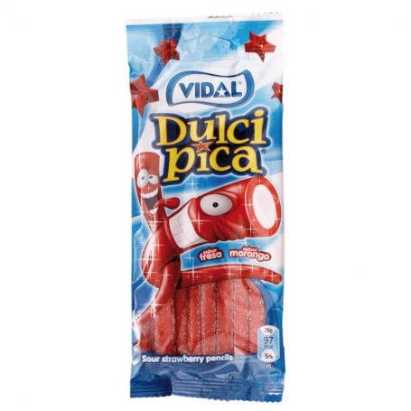 Liquirizia alla fragola con pica pica