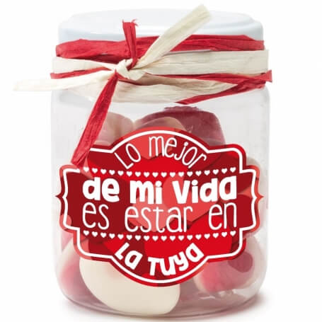 Barattoli di caramelle con messaggi