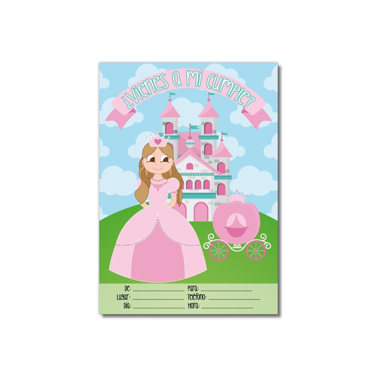 Invito per il compleanno di una principessa