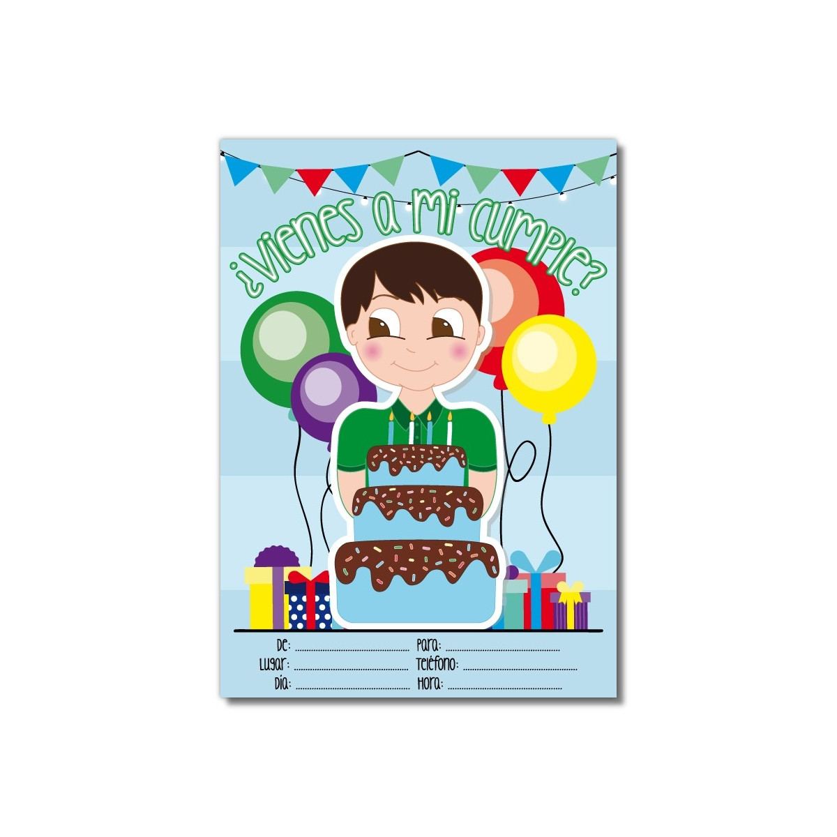 Invito per compleanno per ragazzi