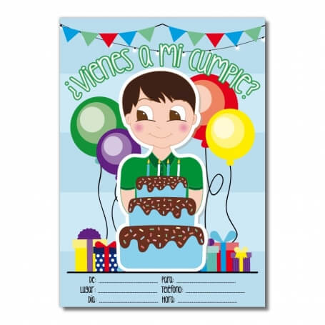 Invito per compleanno per ragazzi