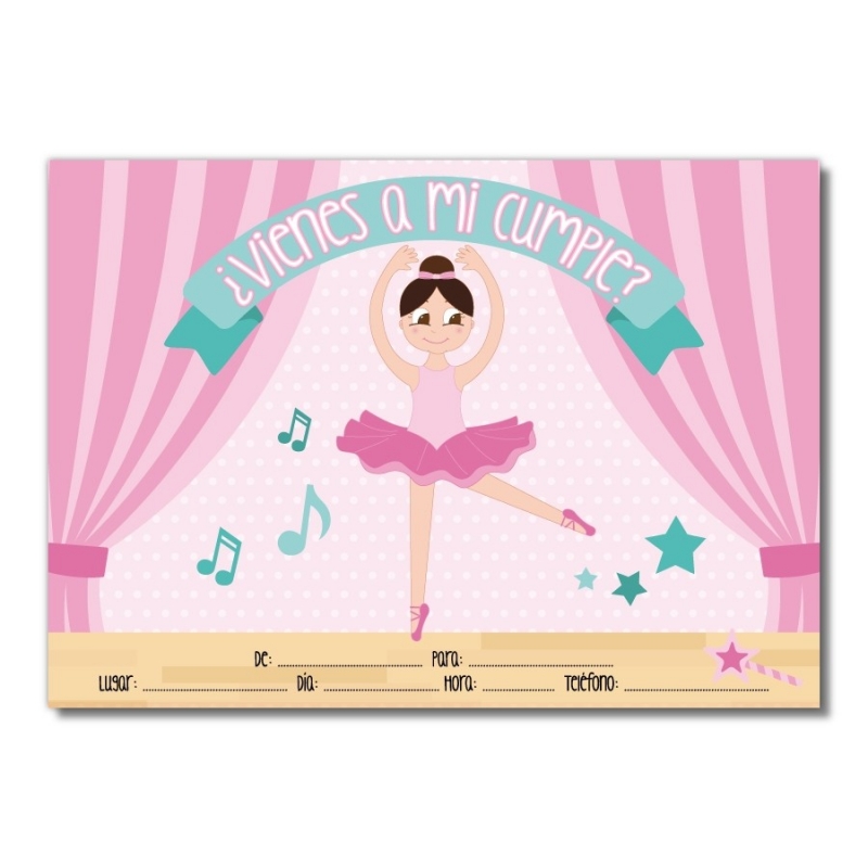 Invito per compleanno di balletto